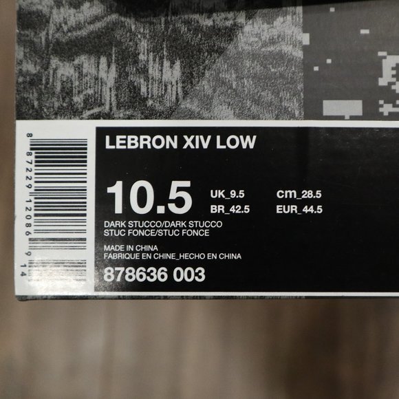 DS LeBron 14 Low Stucco Colour 10.5 - Picture 10 of 10